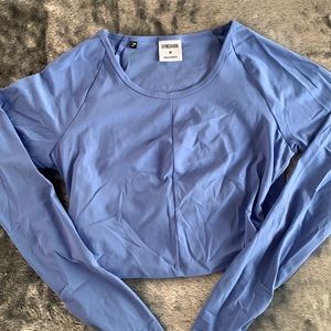 Gymshark X Whitney Simmons. Long Sleeve Crop- Intense Beautiful Blue Size M